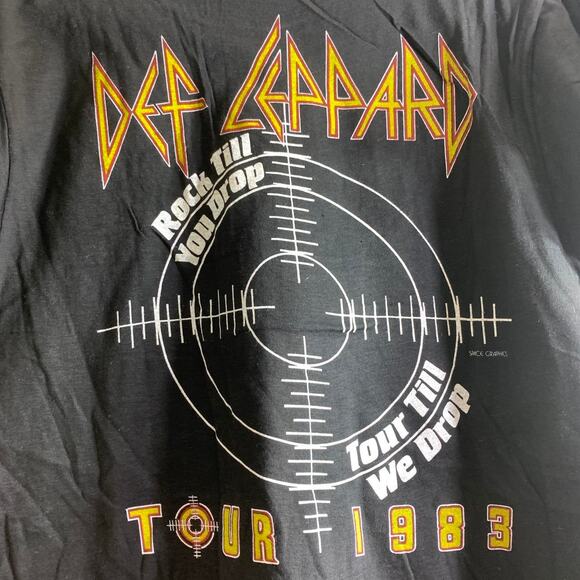 1983 DEF LEPPARD Pyromania Rock Till We Drop Tour single stitch tee shirt LARGE - Picture 7 of 7